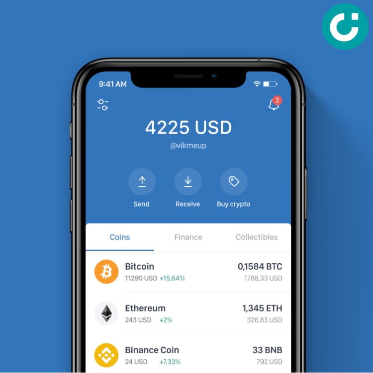 giao diện ví trust wallet