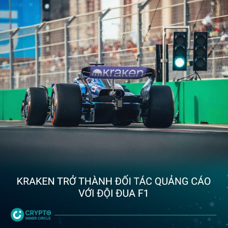 Sàn giao dịch tiền mã hoá Kraken trở thành đối tác quảng cáo với đội đua F1