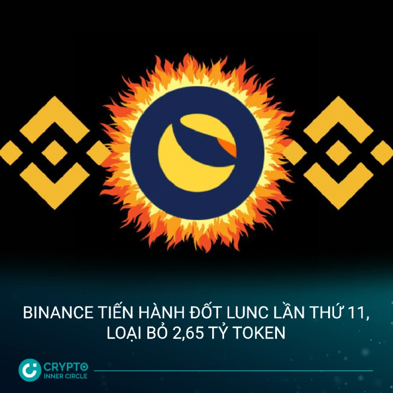 Binance tiến hành đốt LUNC lần thứ 11, loại bỏ 2,65 tỷ token