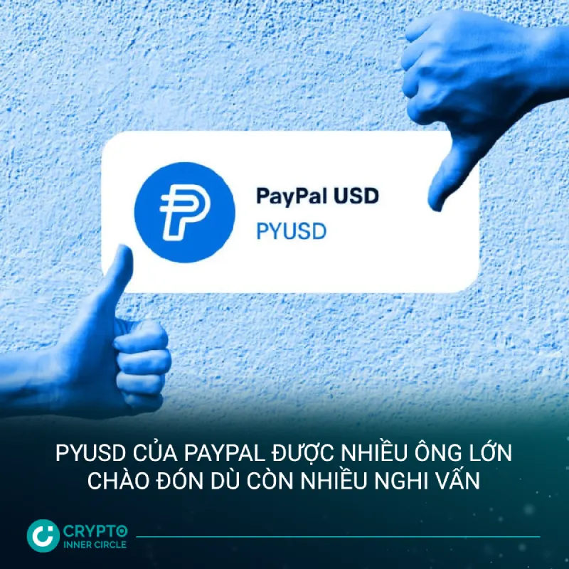 Stablecoin PYUSD của PayPal được nhiều ông lớn Crypto chào đón dù còn nhiều nghi vấn