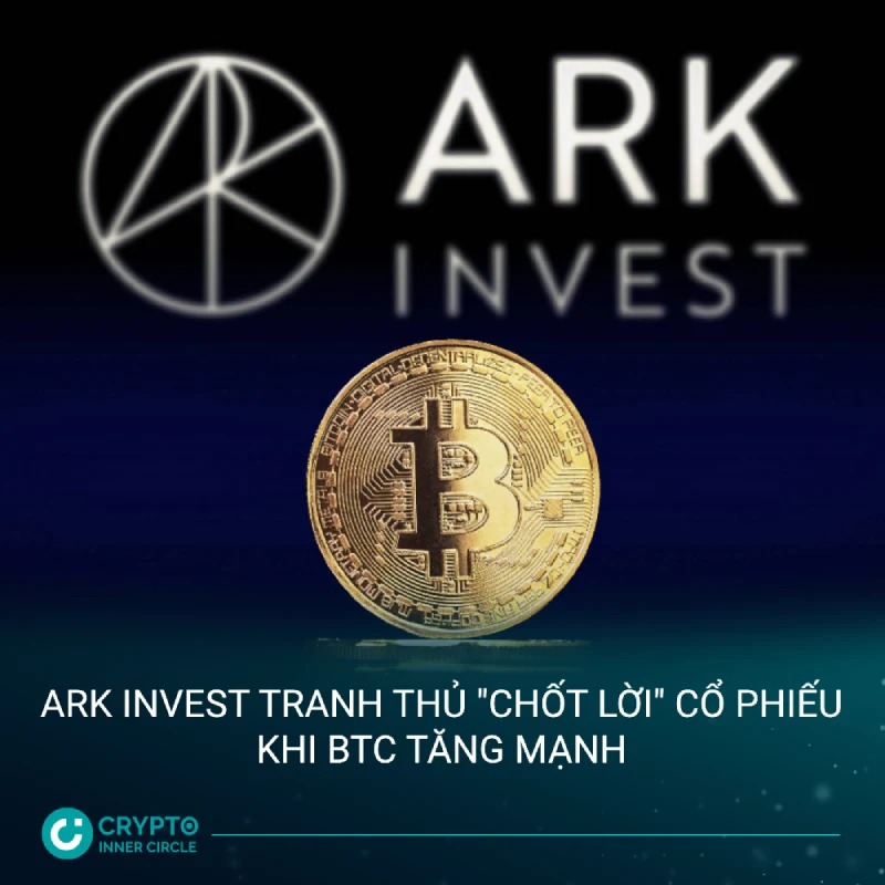 Ark Invest tranh thủ "chốt lời" cổ phiếu khi BTC tăng mạnh